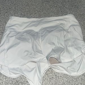 white lululemon shorts
